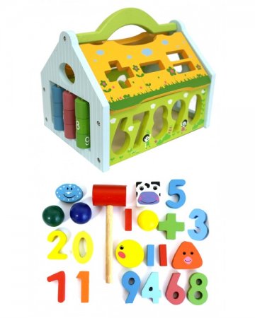 Деревянная игрушка домик-логика WD1903